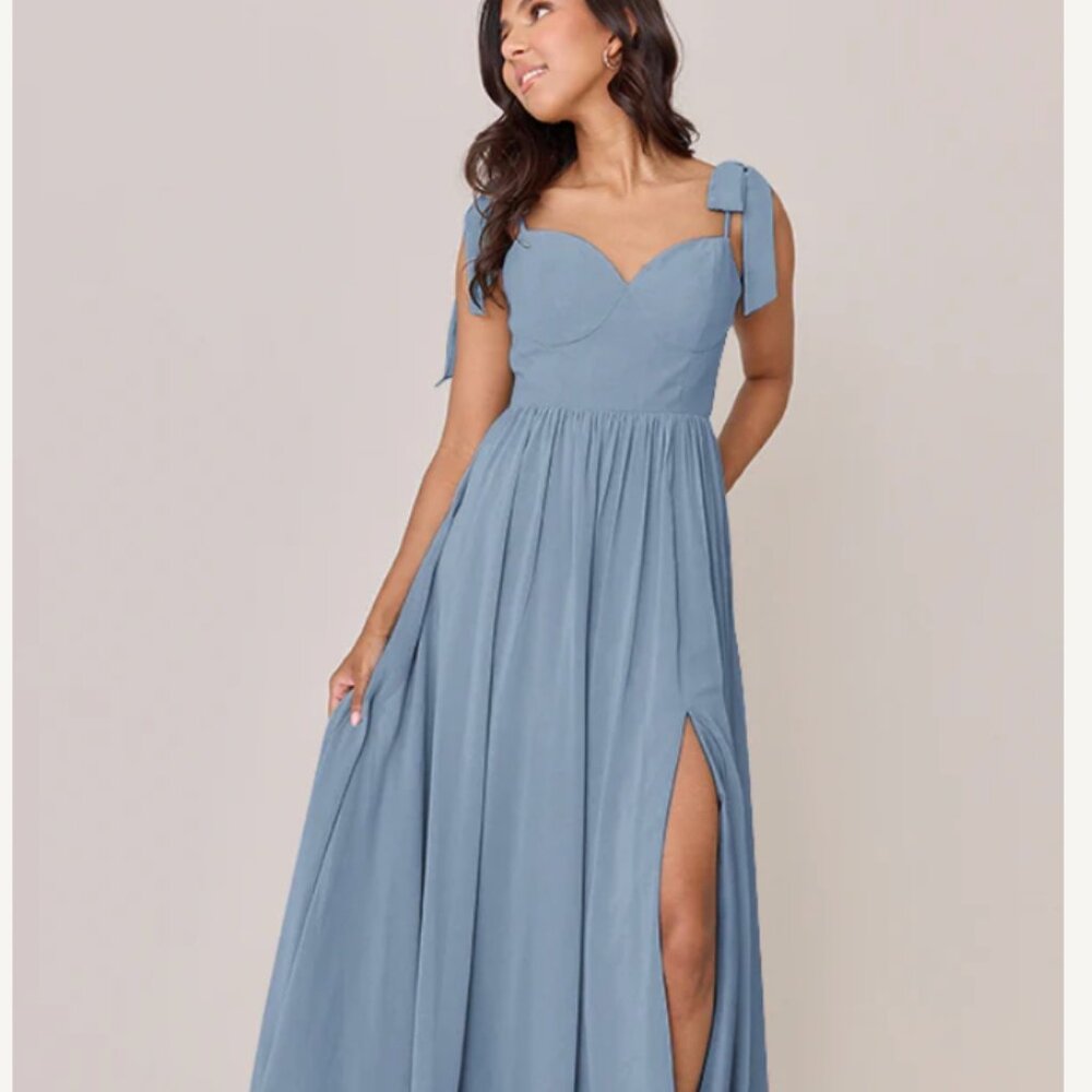Revelry Serenity Dress Chiffon - French Blue (imperfect)